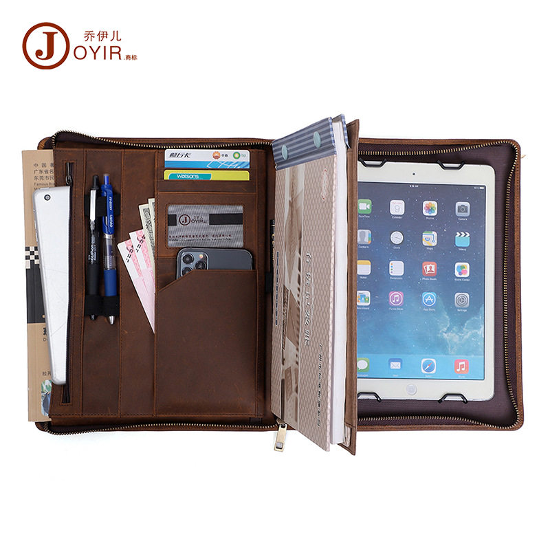 跨境Mini ipad包复古疯马皮平板电脑保护套商务多功能包包电脑包