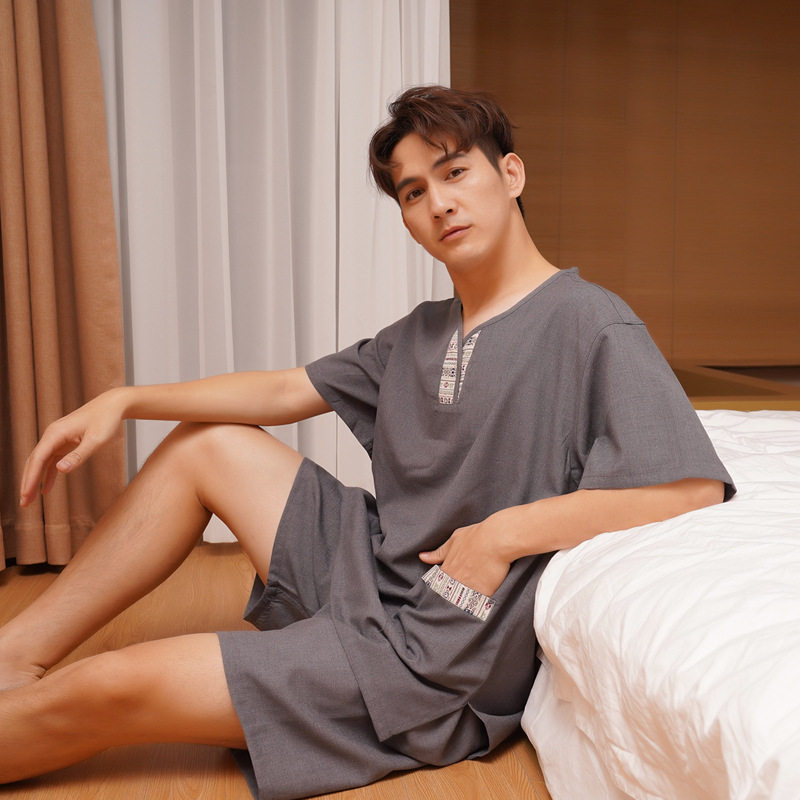 高档纯棉男士按摩桑拿服