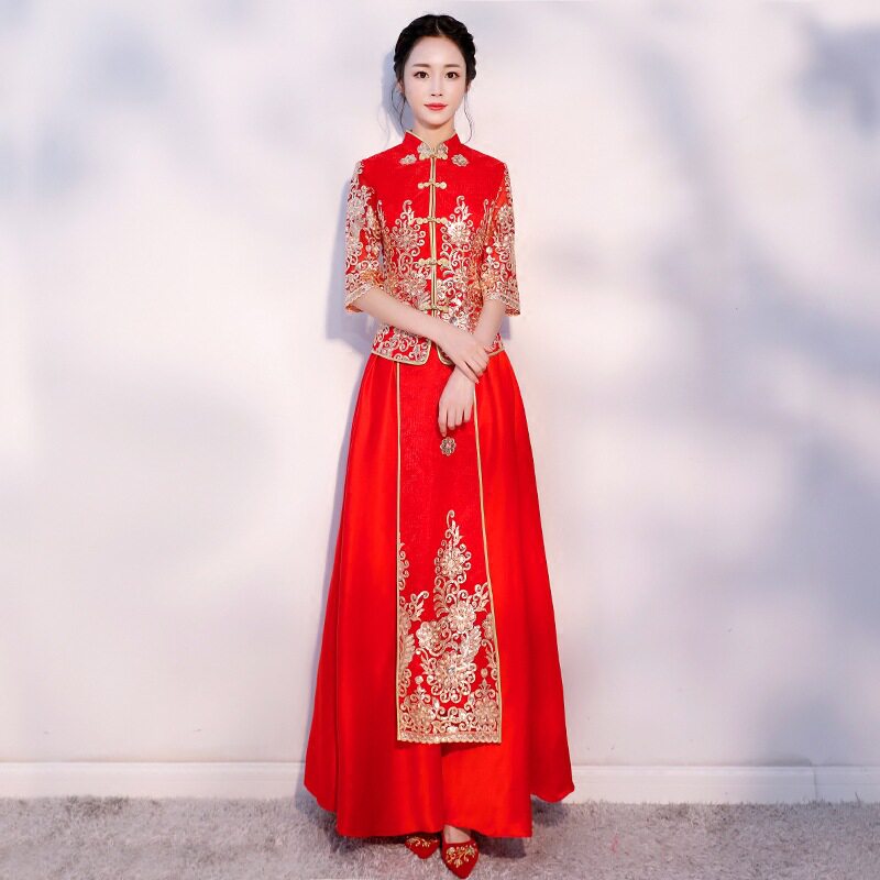 秀禾服新娘2026新款古装结婚礼服女中式敬酒服旗袍中国风新娘