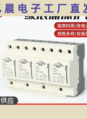 灰色防雷避雷一级浪涌保护器2p3p4P直流浪涌后备开关电涌保护器