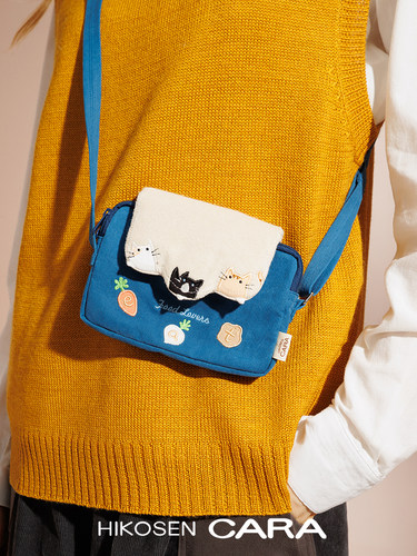 卡拉猫斜挎小方包迷你可爱