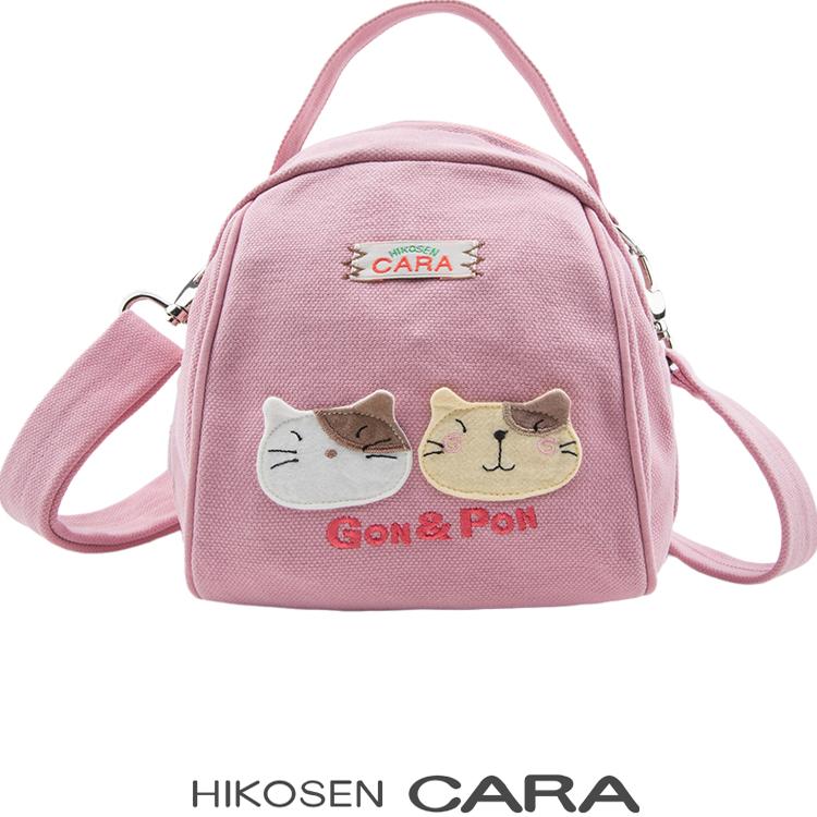 HIKOSEN CARA卡拉猫小Gon&小Pon斜挎相机包日本糖果色帆布ins女包