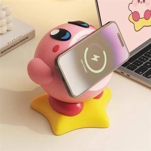 星之卡比苹果手机无线磁吸支架摆件magsafe快充电底座桌面装 饰品