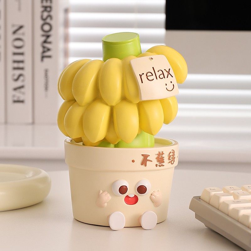 禁止蕉绿放轻松摆件办公桌面装饰工位发疯情绪稳定可爱生日礼物女,家居饰品,桌面摆件,淘宝优惠券,粉丝福利购,淘宝优惠卷