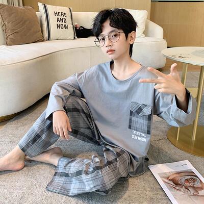 男童纯棉睡衣春秋2025新款