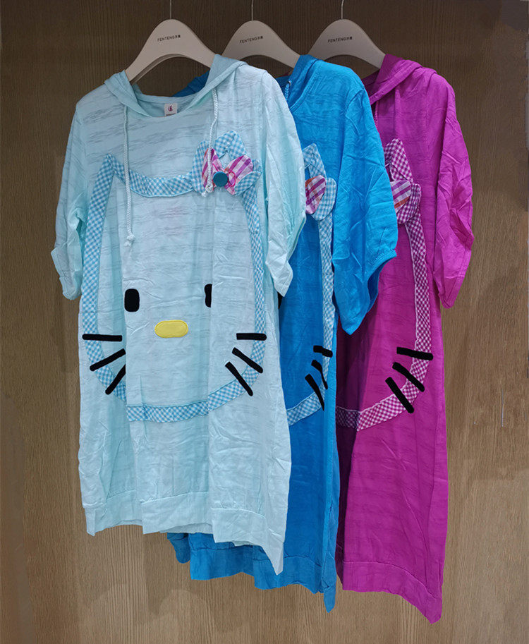 芬腾女士中袖睡裙家居服图片