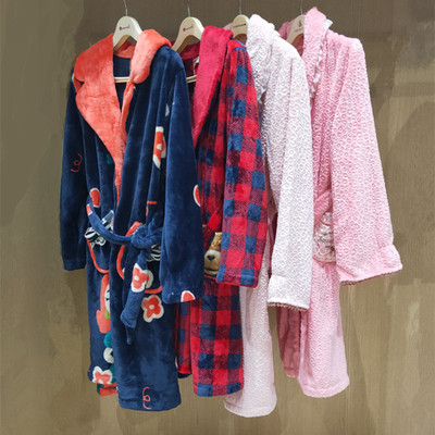 芬腾珊瑚绒秋冬季保暖女士家居服