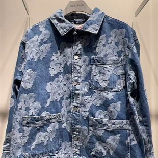 JEANS春季 男女820060 新款 衬衫 352 百搭宽松印花牛仔长袖 ABLE