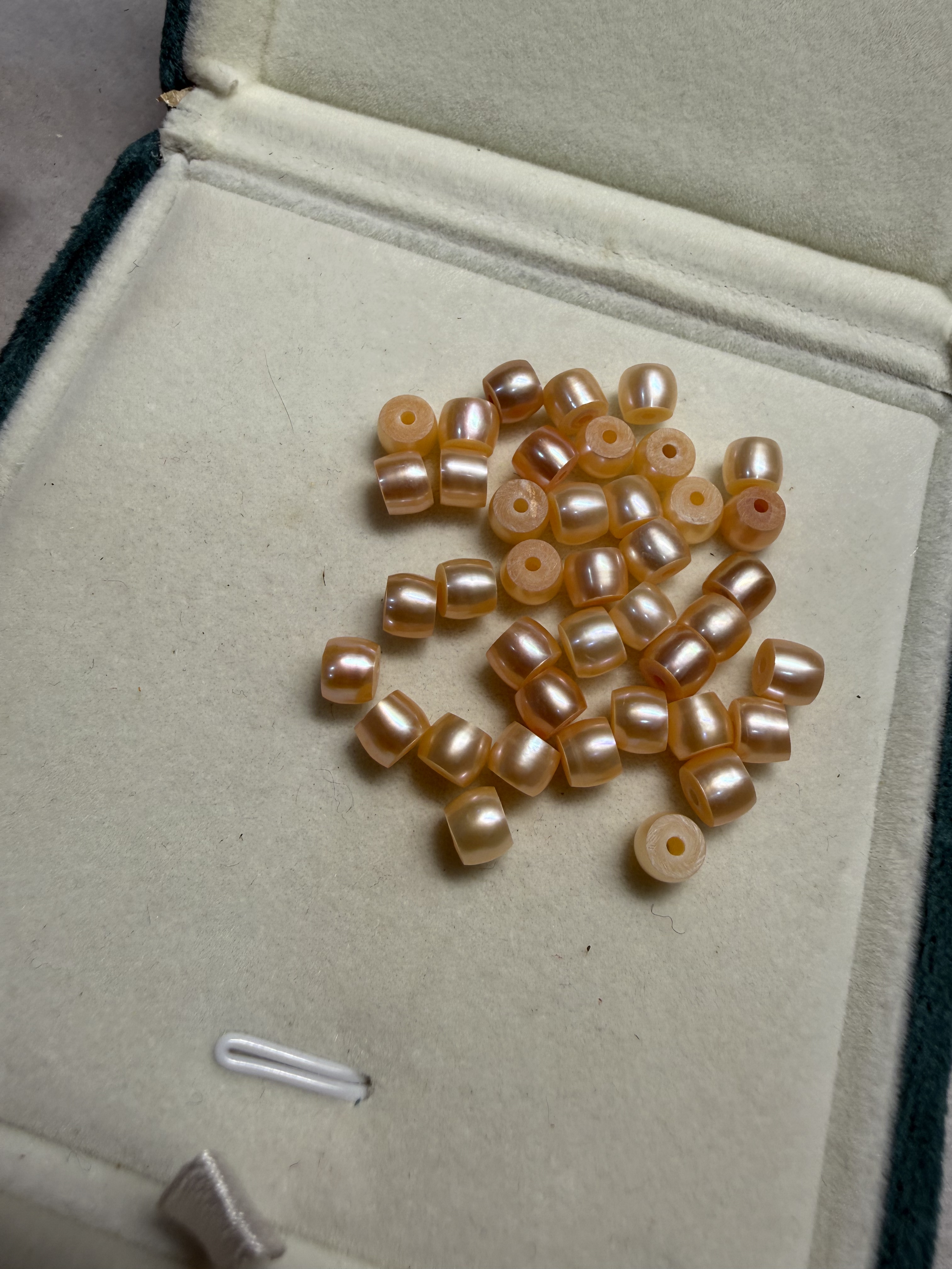 水之泪天然淡水无核珍珠5.5-6mm藏饰切割裸珠散极强光1.2大孔diy