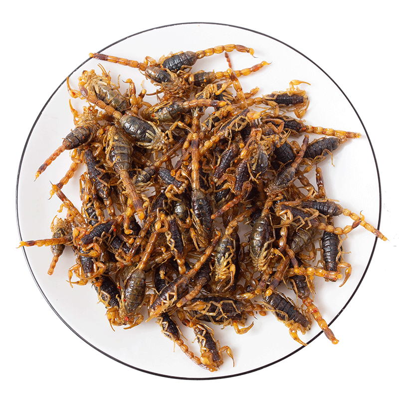 油炸蝎子活体代工现炸散装十足干淡水蝎盐水蝎全虫干蝎干品50克