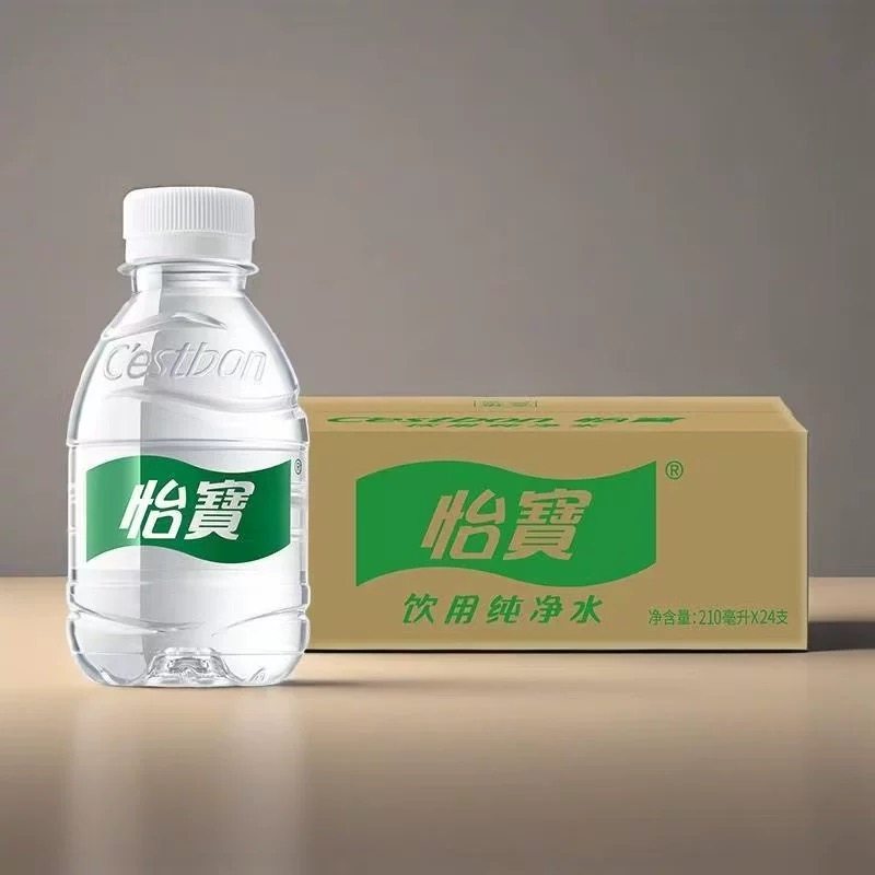 怡宝饮用纯净水210ml箱装24瓶装日常饮水清洁方便迷你瓶