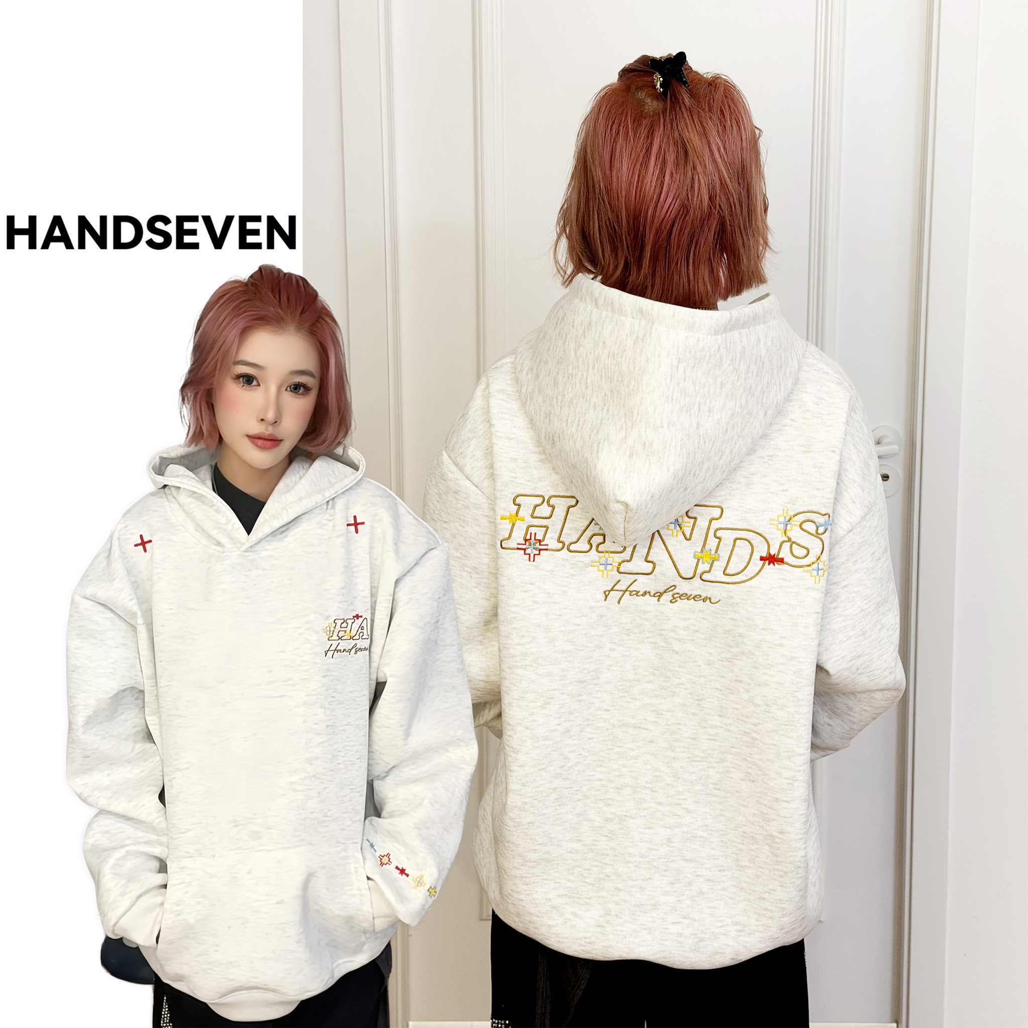 HandSeven重磅设计刺绣连帽卫衣