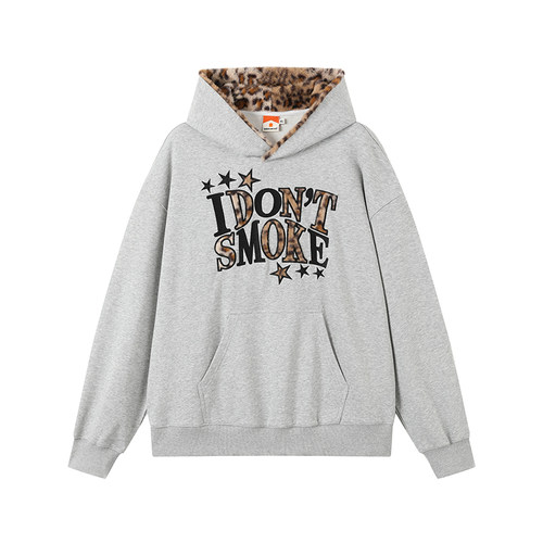 HandSeven设计感字母刺绣连帽衫