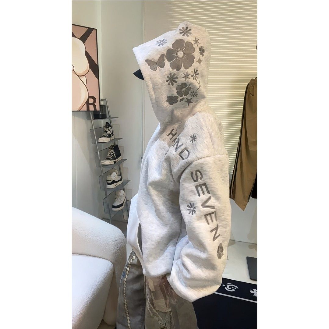 HandSeven潮牌情侣款连帽加绒卫衣男2025新款宽松上衣女冬季加厚,女装/女士精品,卫衣/绒衫,淘宝优惠券,粉丝福利购,淘宝优惠卷