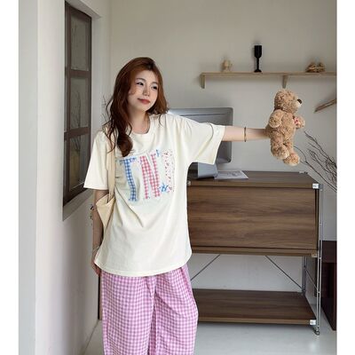 HANDSEVEN设计感宽松欧若风百搭短袖春夏季新款韩系甜酷ins风上衣