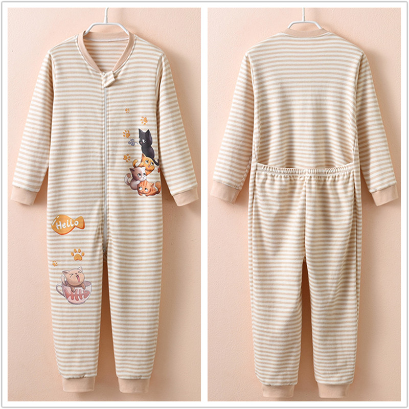 兒童彩棉連體睡衣柔軟親膚