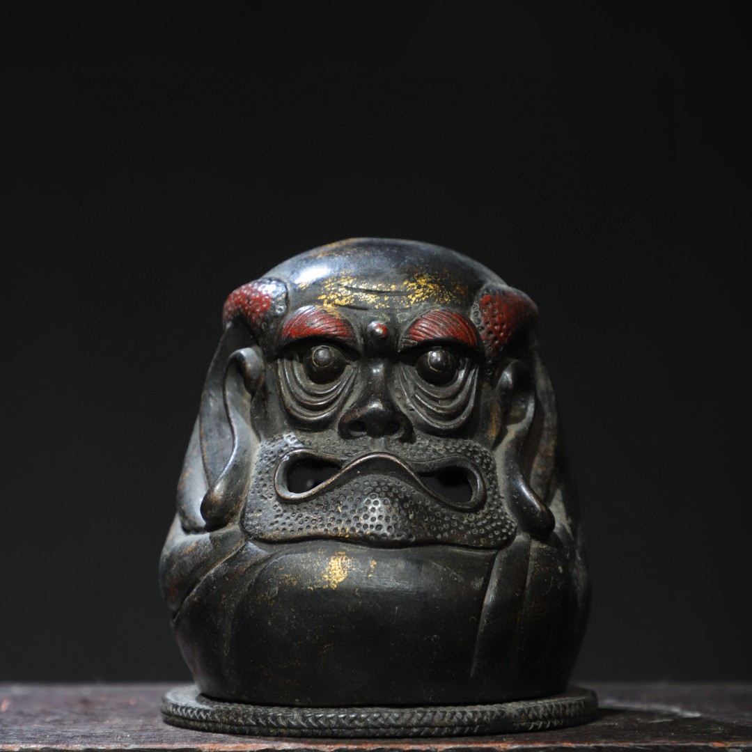 古玩铜器菩提达摩祖师悟道神像禅意熏香炉居家礼佛茶道茶艺塔香炉