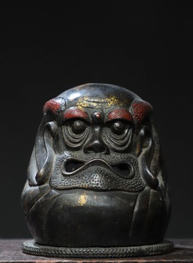 古玩铜器菩提达摩祖师悟道神像禅意熏香炉居家礼佛茶道茶艺塔香炉