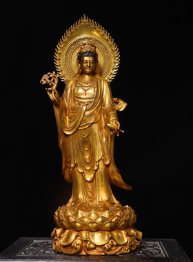 站南海柳枝净瓶观音菩萨神佛像家居用佛堂供奉装饰工艺品桌面摆件
