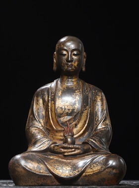 地藏王菩萨佛像藏传密宗纯黄铜器家居佛堂供奉装饰工艺品桌面摆件