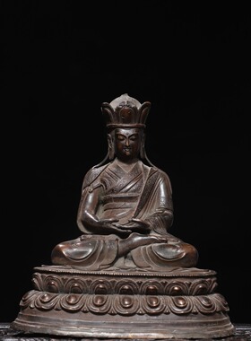 地藏王菩萨仿古铜器鎏金佛像家居佛堂供佛装饰品创意工艺桌面摆件