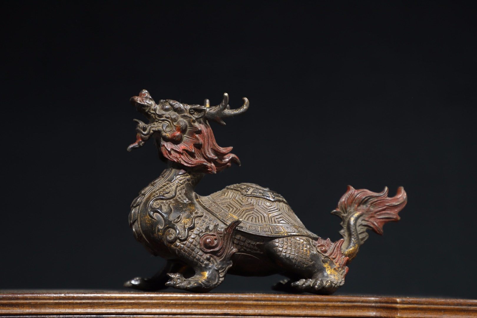 纯铜龙龟四神兽龟仿古龙头龟八卦龟长寿龟家居玄关办公室桌面摆件