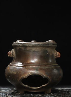 纯铜炭炉仿古手工酒精炉茶壶加热功夫煮茶器家居装饰工艺创意摆件