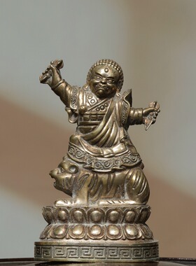 尼泊尔工艺藏传纯铜器忿怒莲师佛像多杰卓洛家居供奉随身车载摆件