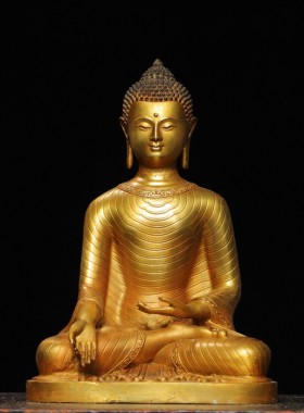 大日如来佛祖摆件纯铜天坛佛家用供养佛像大号坐莲花释迦牟尼铜像