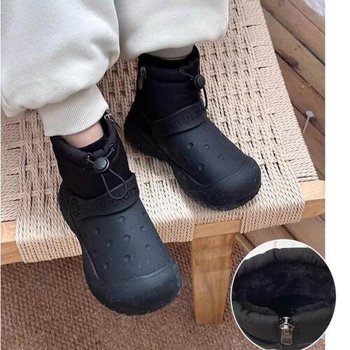 儿童雪地靴冬季男童加绒鞋子2025新款防风防水高帮鞋子潮女童棉靴
