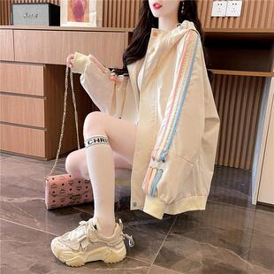 爆款 大码 风衣外套女2025年春秋新款 夹克开衫 冲锋衣胖mm上衣潮 女装