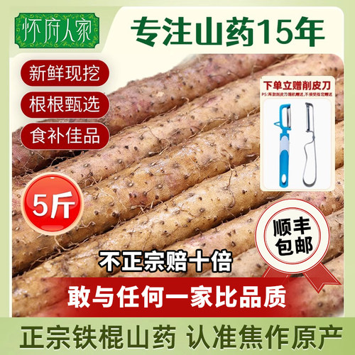 怀府人家河南焦作铁棍怀山药5斤