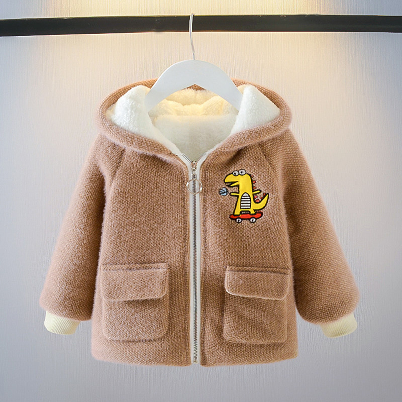 儿童外套男秋冬新款洋气加绒加厚中小童水貂绒男孩宝宝连帽棉衣,童装/婴儿装/亲子装,普通外套,淘宝优惠券,粉丝福利购,淘宝优惠卷