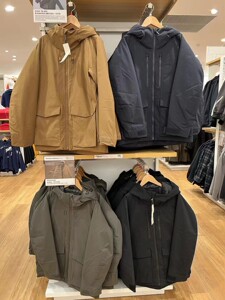 试衣间冬季高性能复合纯色保暖羽绒服工装连帽外套男装潮449723