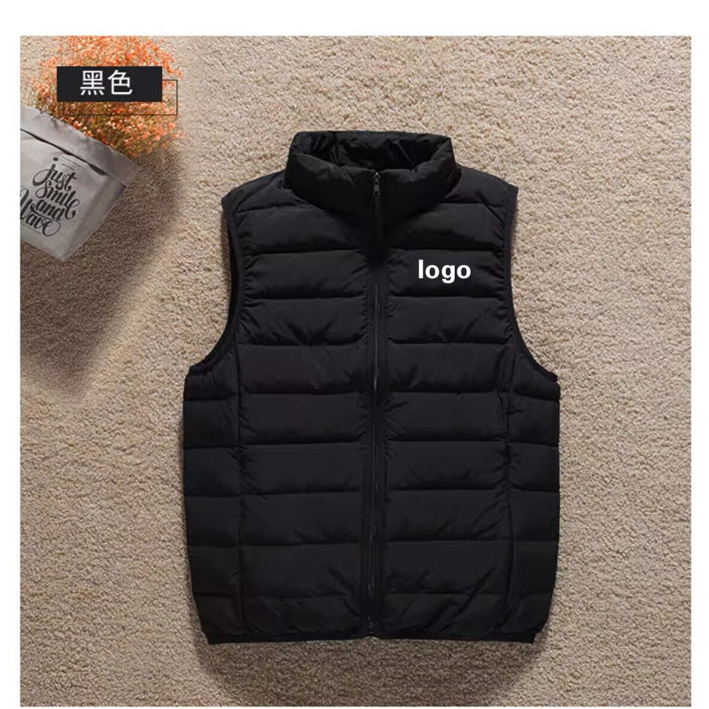 新款无缝羽绒马甲秋冬男女轻薄背心内胆公司年会工作服定制logo字