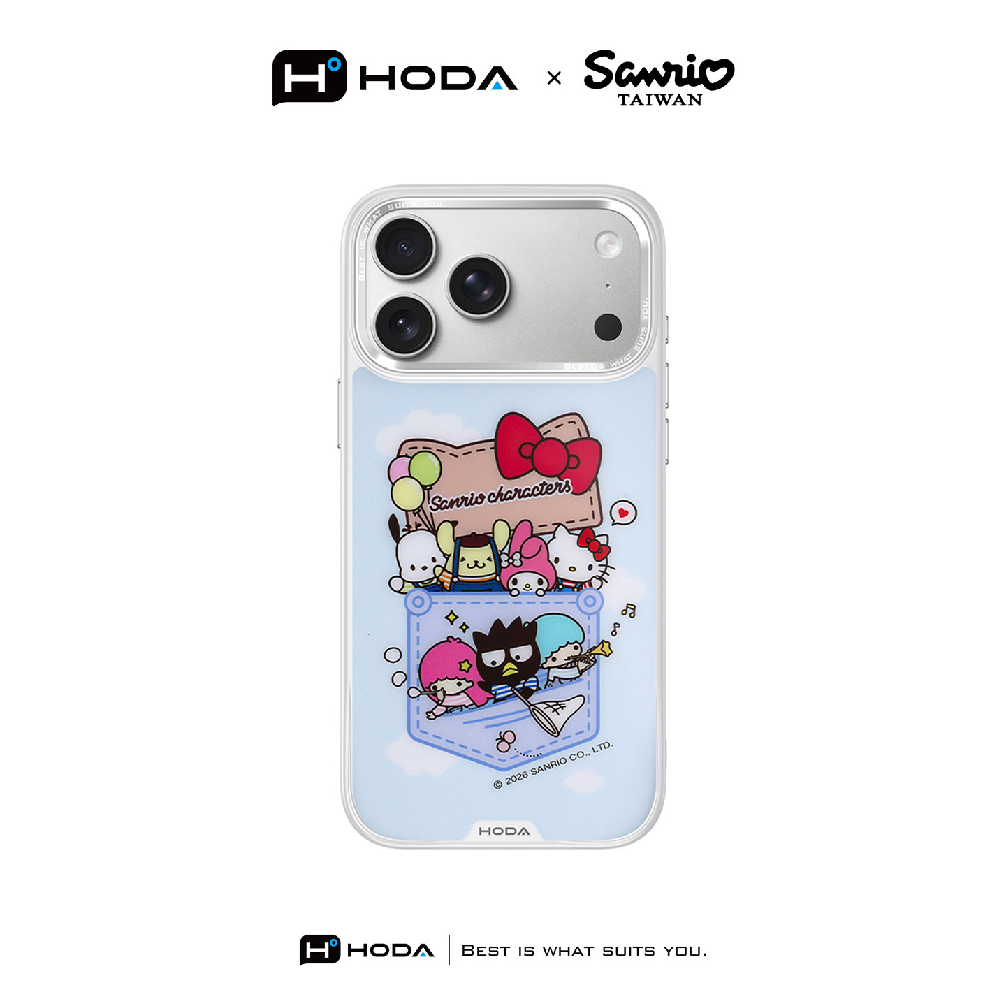 HODA好贴【三丽鸥-吊带裤好朋友】适用iphone17ProMax手机壳新款磁吸保护套苹果16Pro全包气囊防摔相机按键15