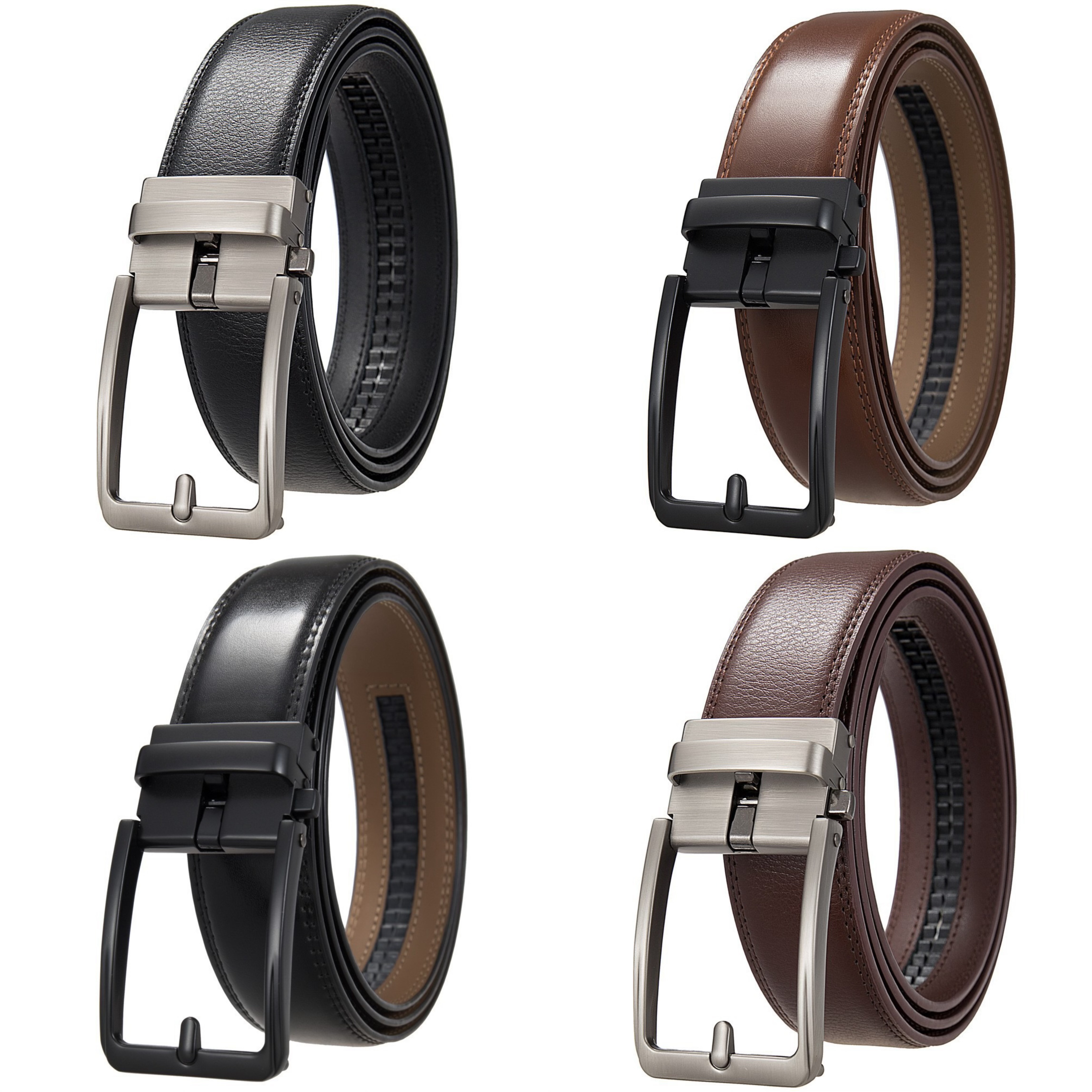 皮带男真皮自动扣休闲黑色简约牛皮裤带商务棕色青年西装潮流腰带