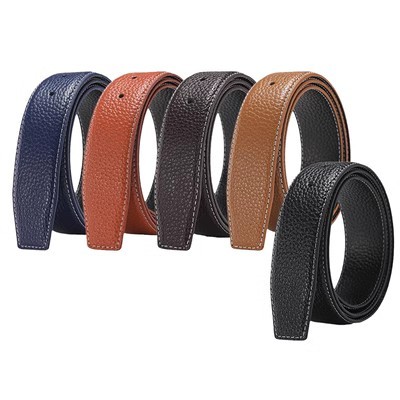 纯牛皮皮带不带头男真皮无头H带爱马男士替换带身腰带光身不带扣