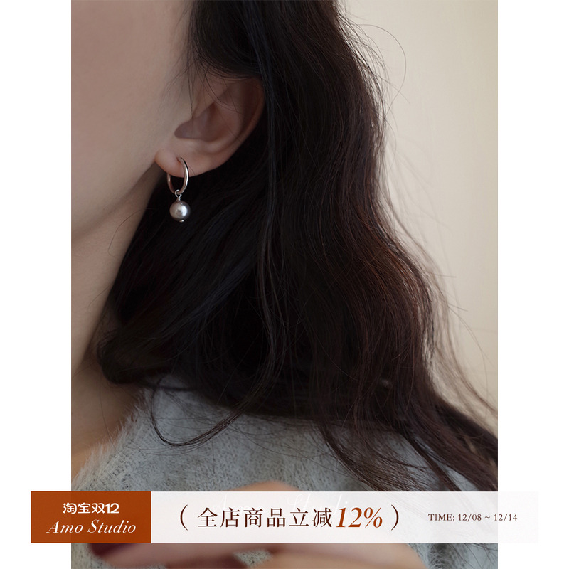 AMO人造珍珠耳环刘亦菲同款两戴