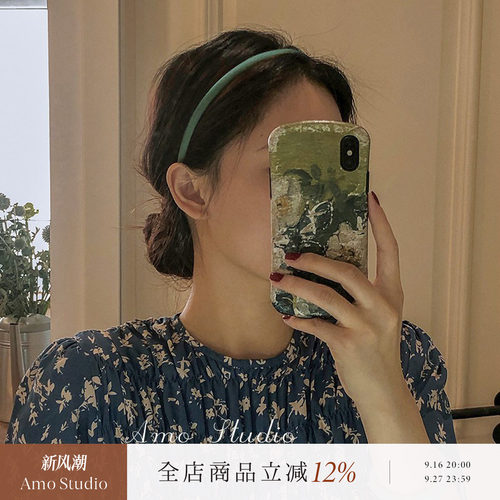 AMO缎面高级感网红新款外出头箍