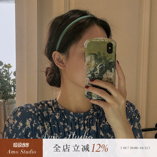 AMO缎面高级感网红新款外出头箍