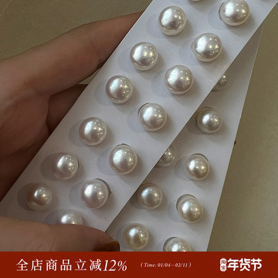 AMO优雅限定天然珍珠耳钉女纯银