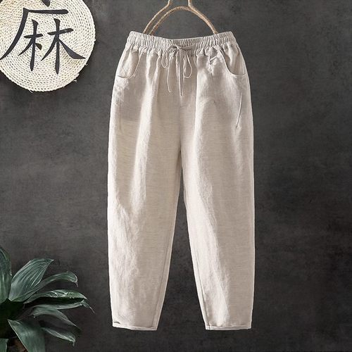 休闲风高腰大码萝卜裤
