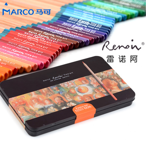 马可MARCO3100雷诺阿彩色铅笔彩铅笔专业手绘美术用品24色36色48色72色100色铁盒油性彩铅专业彩铅