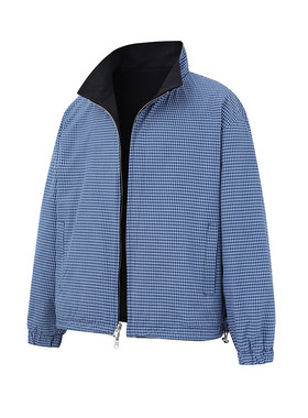 FORN3新款2025秋季美式复古高街格纹两面穿夹克情侣休闲立领外套