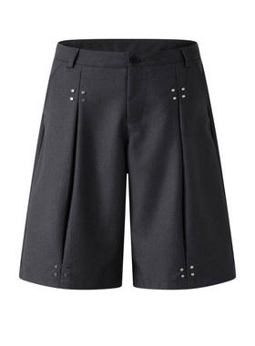 FORN3 2025夏季新款日系潮流休闲纯色垂感五分裤中性宽松短裤男