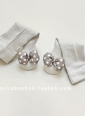 韩版新生婴儿长筒袜春秋过膝松口不勒大腿女宝宝可爱蝴蝶结高筒袜