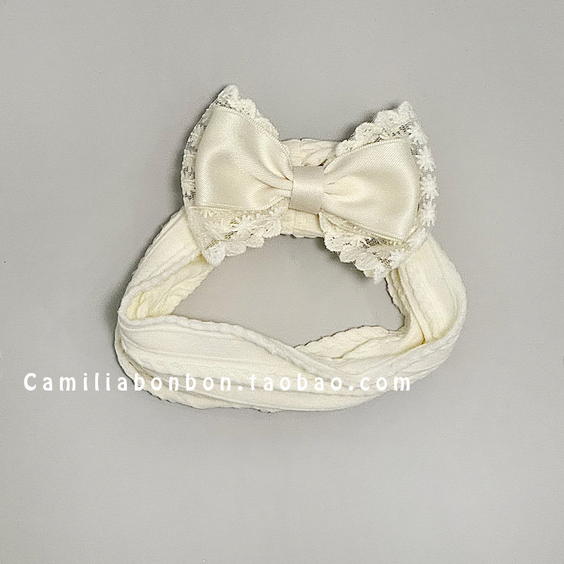 韩版新生婴儿护囟门发带满月女宝宝超萌可爱蝴蝶结公主不勒头发饰