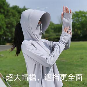 防晒衣女款大帽檐2026新款防紫外线夏季宽松冰丝冰感轻薄防晒服