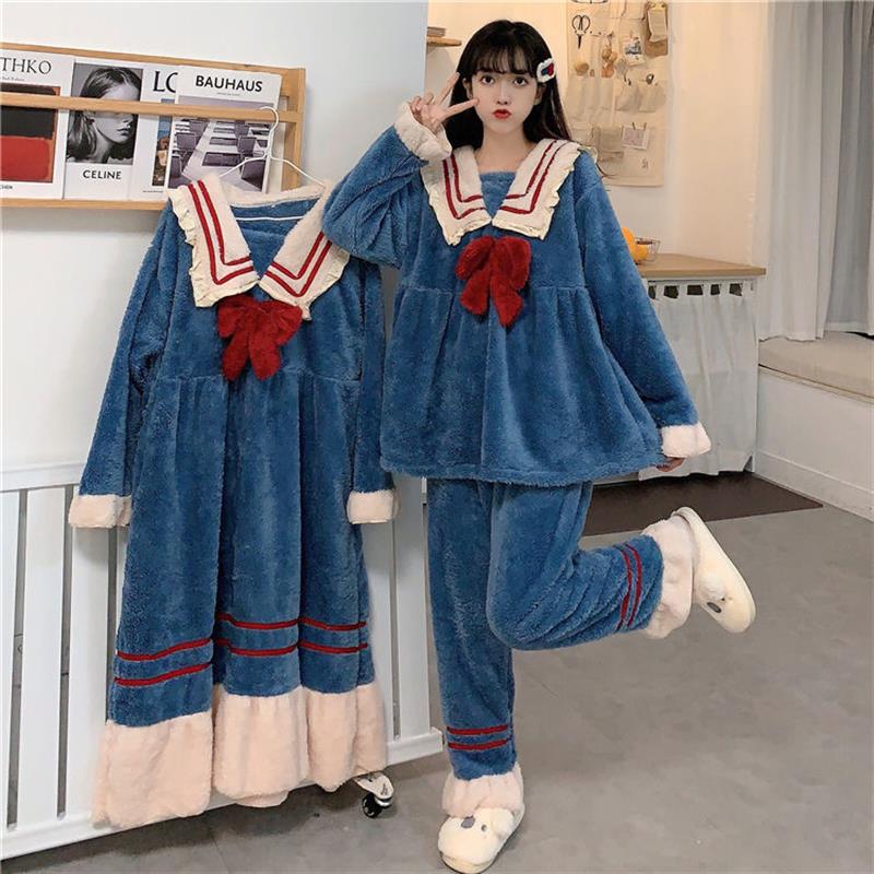 2026年新款睡衣女秋冬季珊瑚绒睡裙加绒加厚白雪公主睡袍家居服